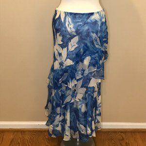 Lauren Ralph Lauren Floral Silk Skirt (M)